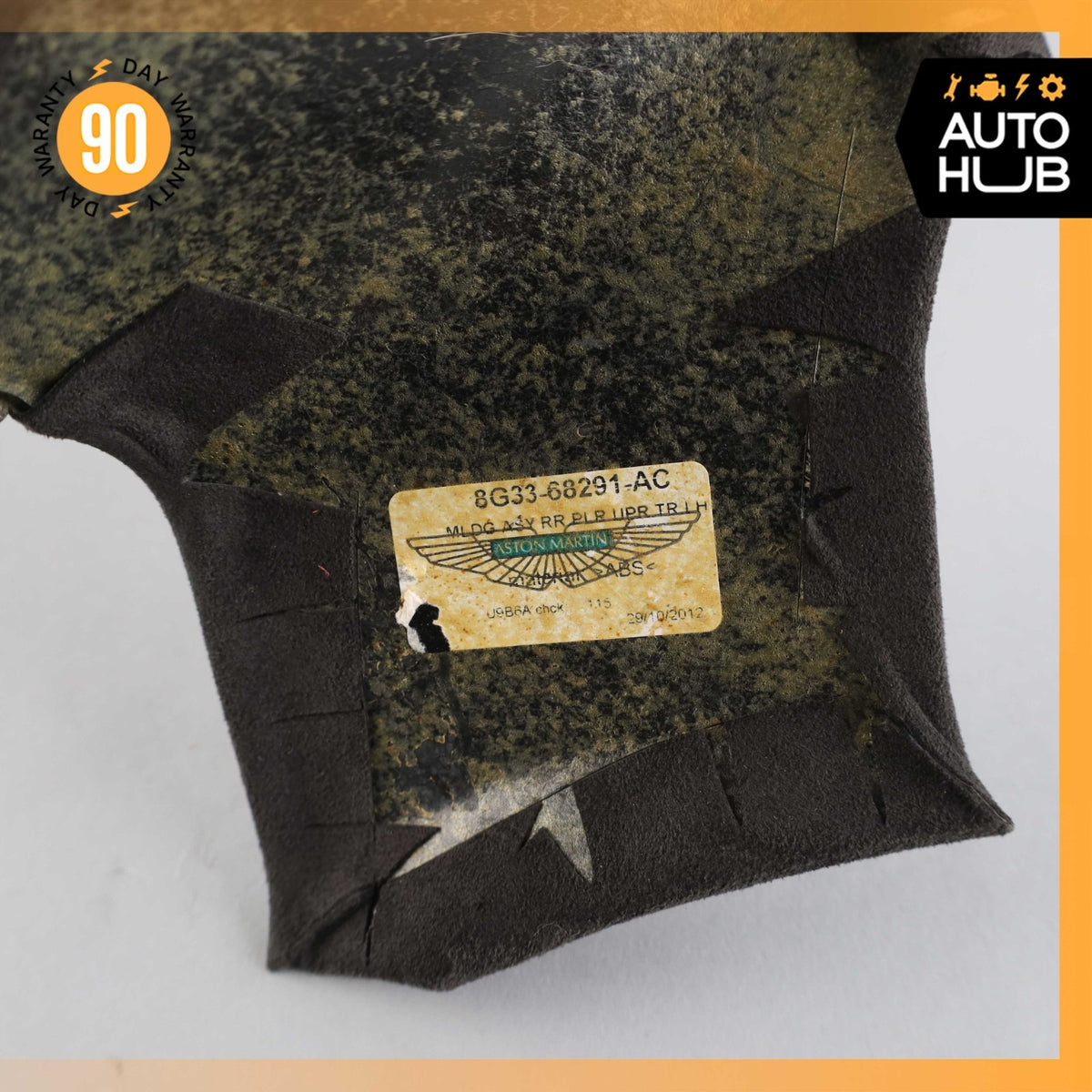 08-17 Aston Martin V8 Vantage Coupe Rear Left Side Lower C Pillar Suede OEM 26k - photo 11
