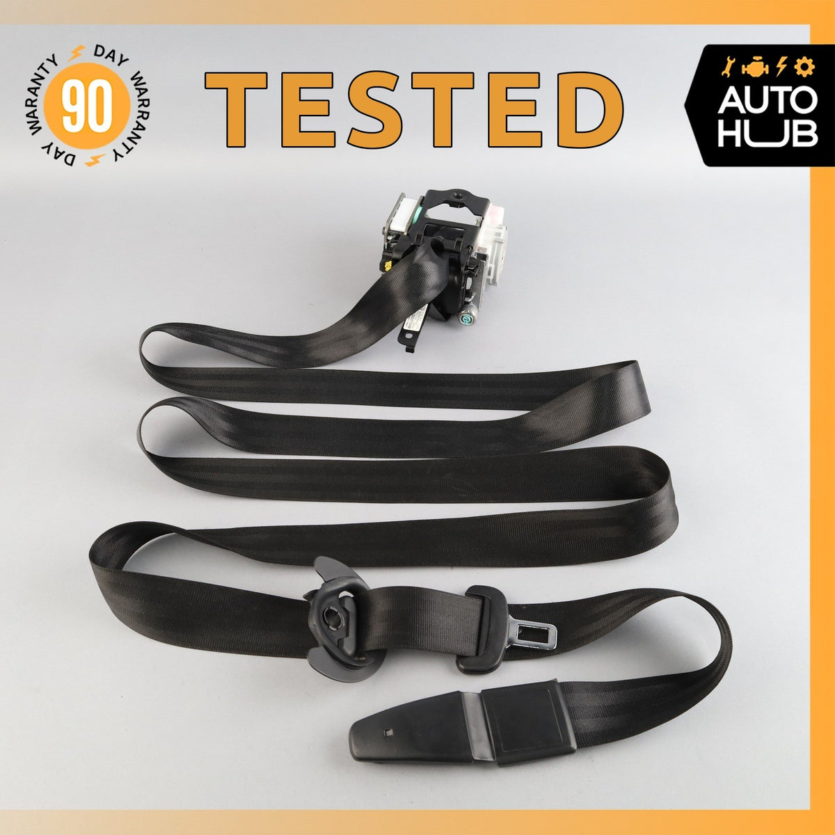 11-18 Porsche Cayenne 958 Front Right Passenger Side Seat Belt Black OEM - photo 1