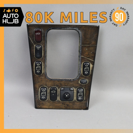 00-03 Mercedes W208 CLK430 CLK320 Center Console Shifter Bezel Trim Wood OEM - photo 1