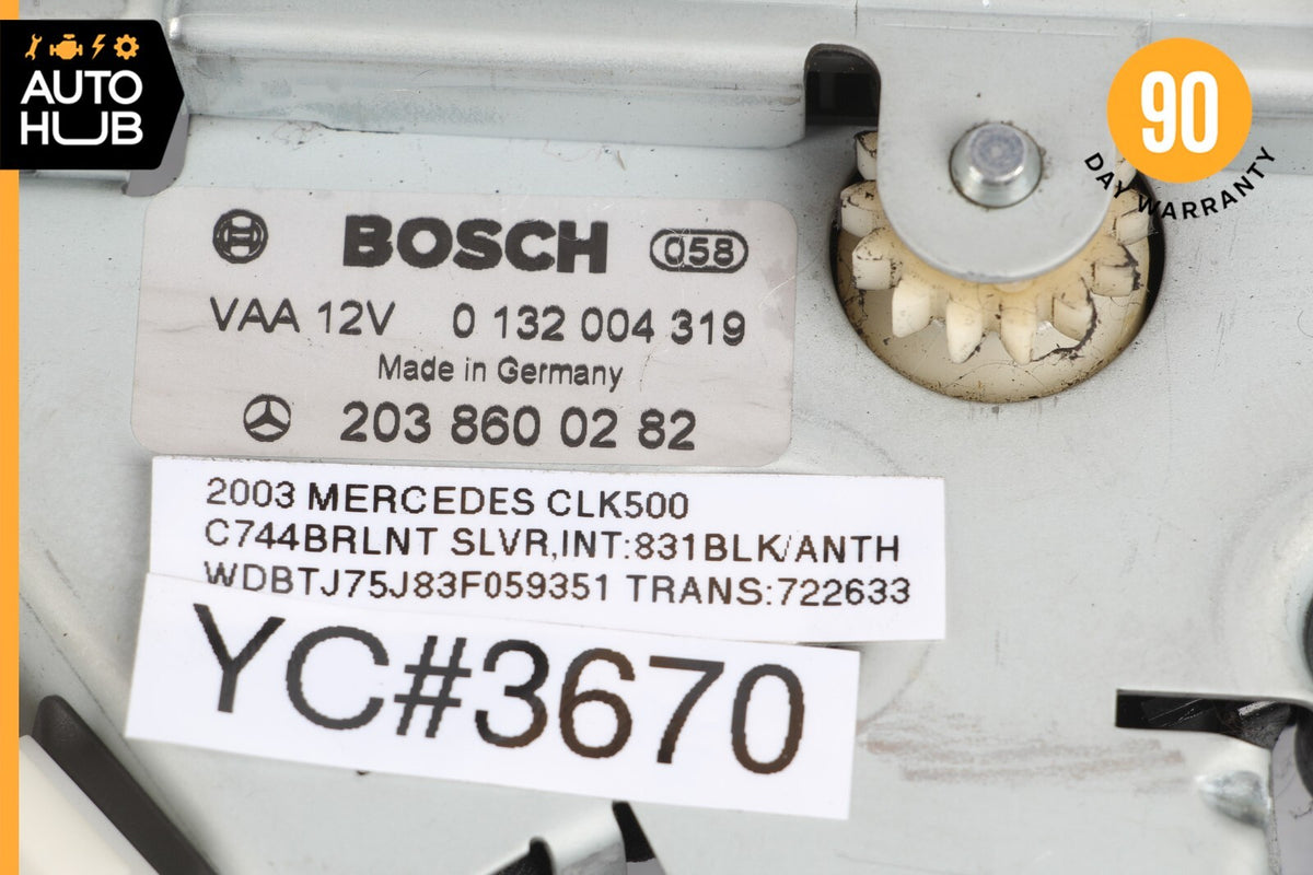03-05 Mercedes W209 CLK500 CLK320 Front Right Side Seat Belt Feeder Motor OEM - photo 12