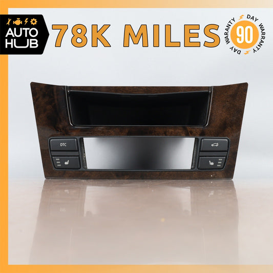 04-10 BMW E60 528i 535i 550i Dashboard Switch Cover Panel Trim Wood OEM 78k - photo 1