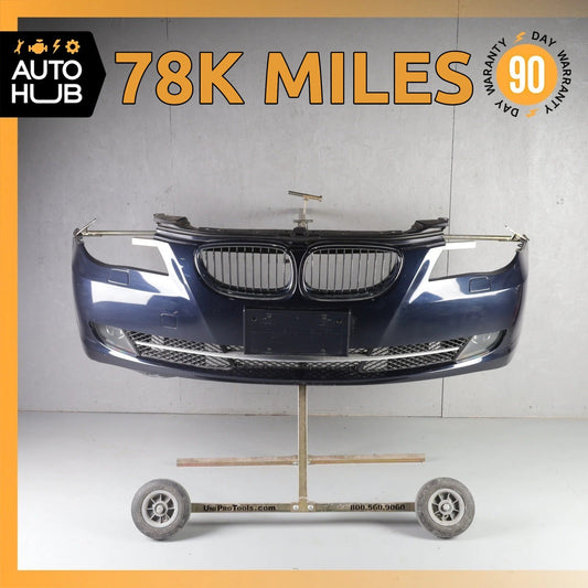 08-10 BMW E60 528i 545i 550i Front Bumper Cover Panel Blue OEM 78k - photo 1
