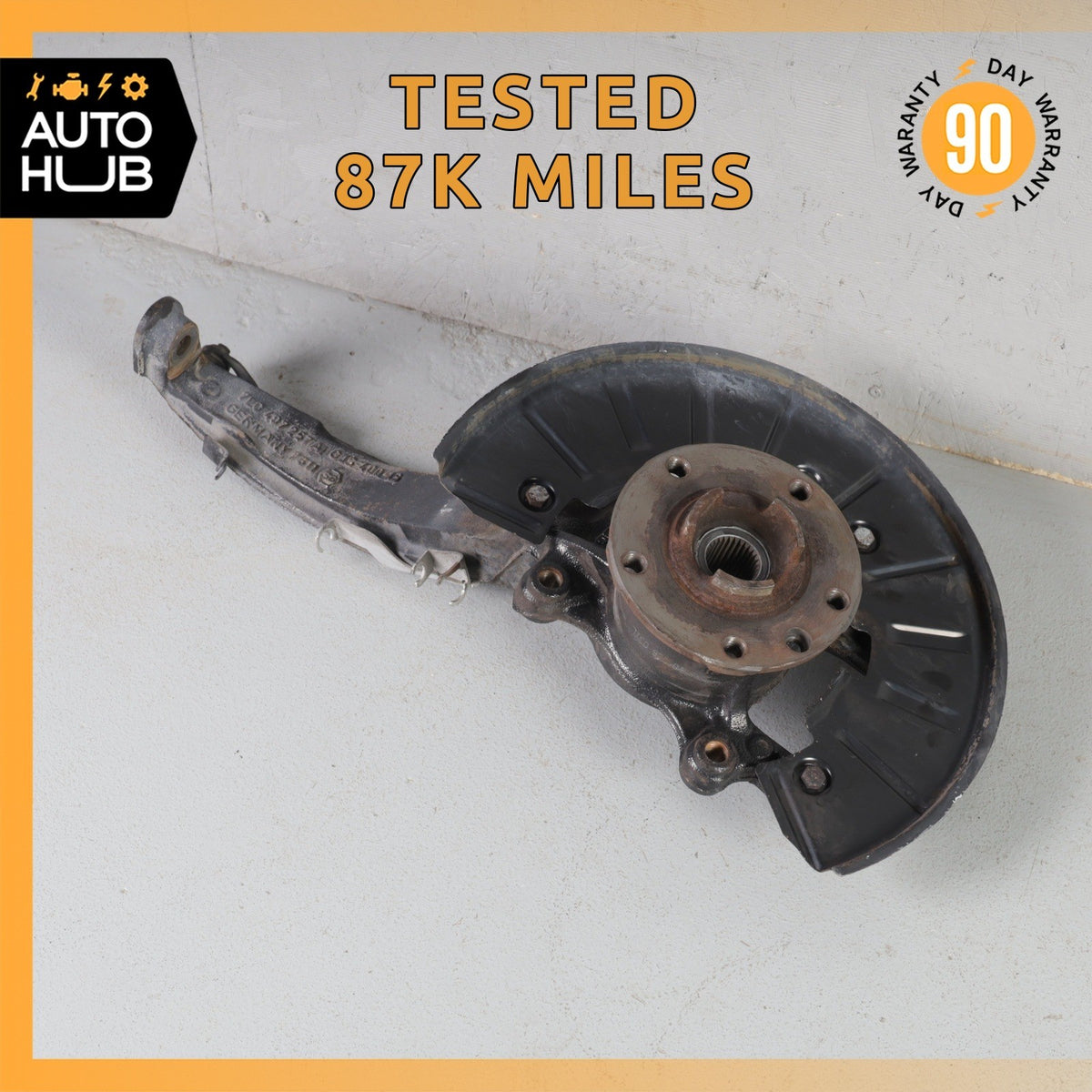 03-10 Porsche Cayenne 955 Front Left Knuckle Spindle Hub 7L0407257A OEM 87k - photo 1