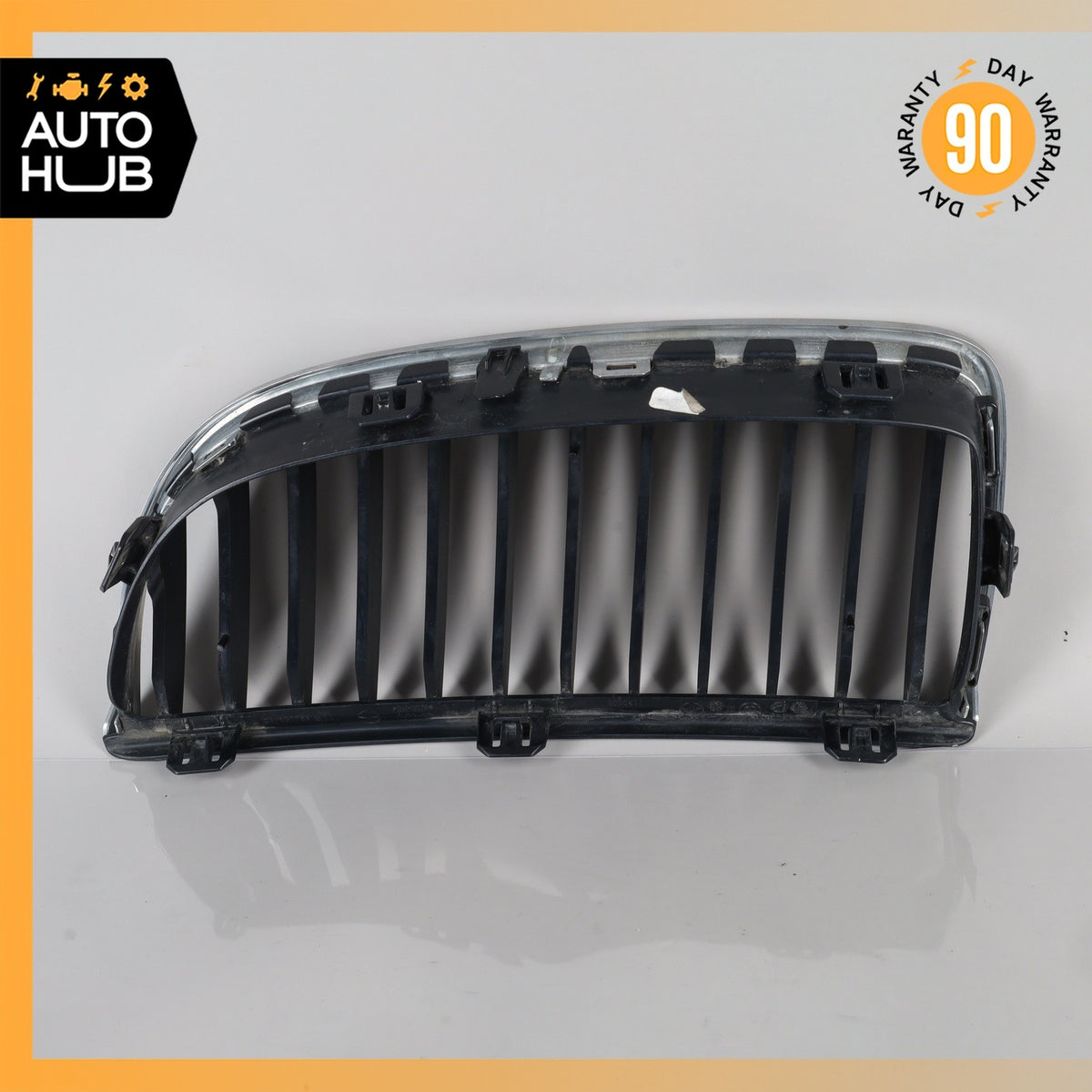 BMW E90 328i 335i Front Left Bumper Grille Chrome Set OEM 67k - photo 8