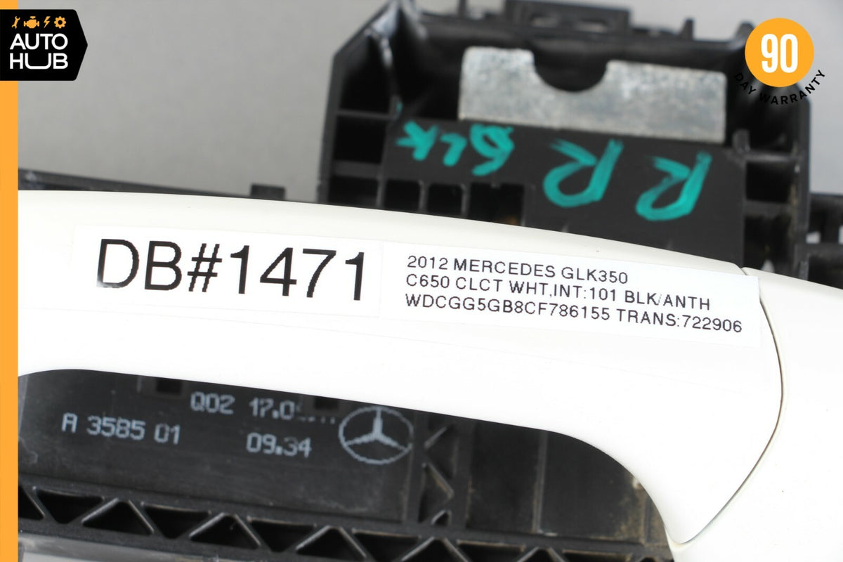 10-15 Mercedes X204 GLK350 GLK250 Rear Right Side Exterior Door Handle White OEM - photo 11