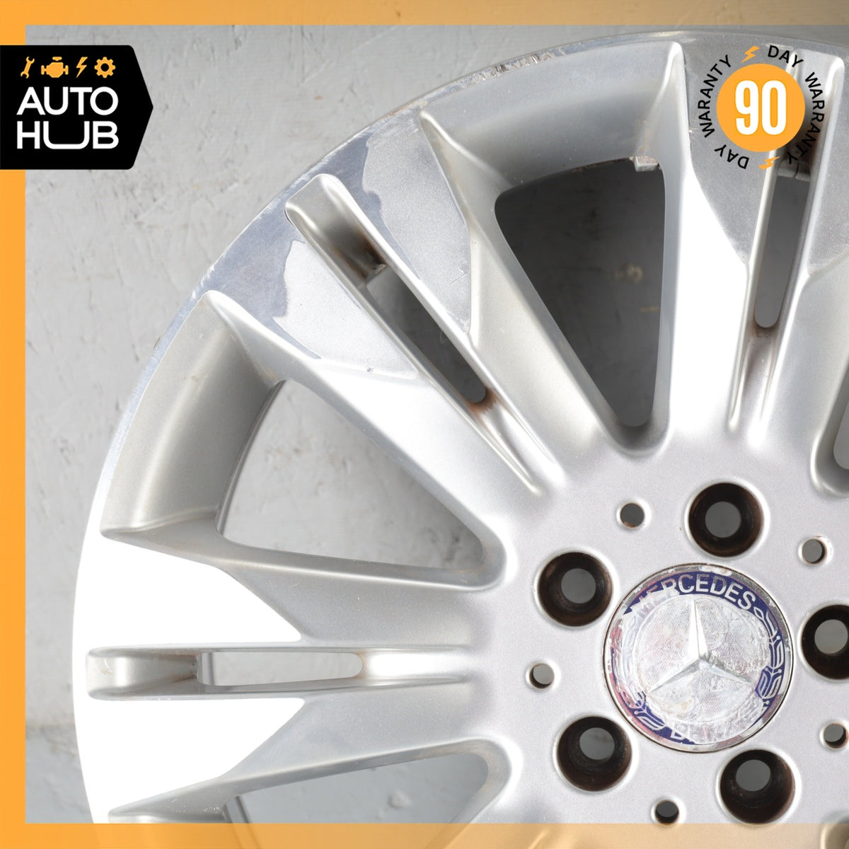 Mercedes W221 S400 S550 CL550 8.5 x 18 18" Wheel Rim Silver 2214017402 OEM - photo 3