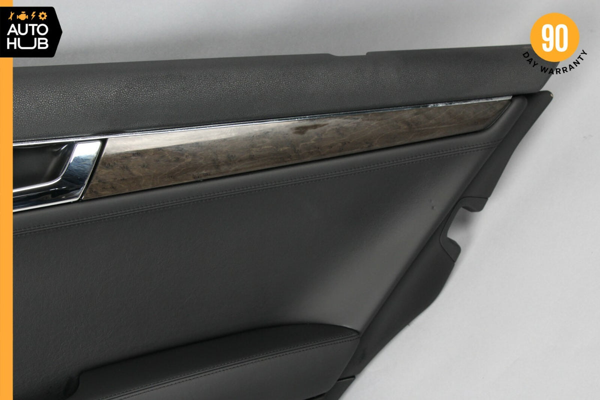 08-14 Mercedes W204 C63 AMG Rear Right Side Interior Door Panel Black OEM 72k - photo 4