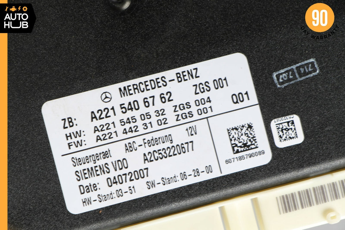 07-14 Mercedes W216 CL550 S600 Active Body Control ABC Suspension Module Control - photo 9