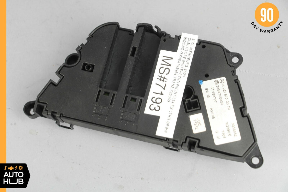 07-13 Mercedes W221 S550 S600 Rear Right Side Seat Control Memory Switch OEM - photo 8