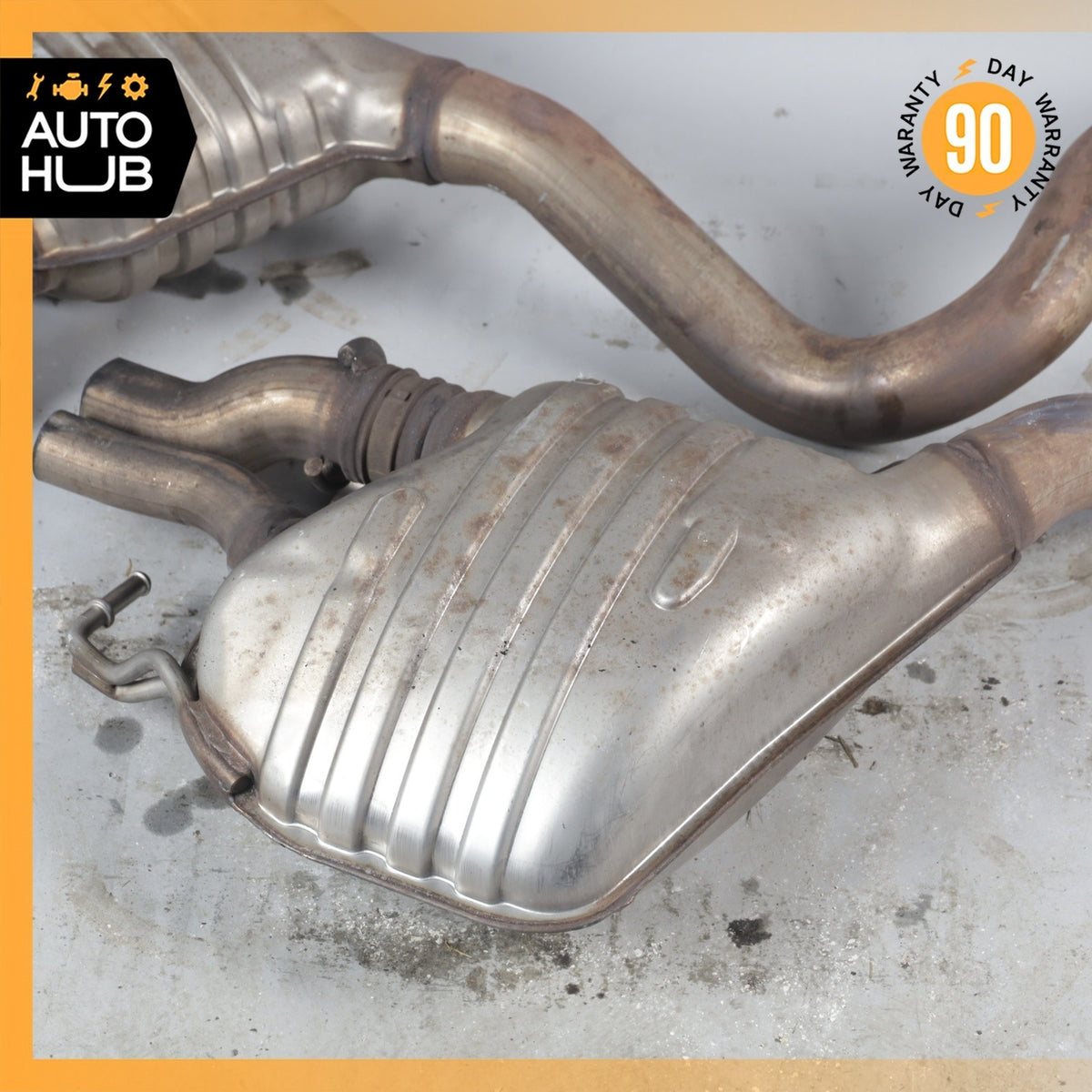 17-18 Mercedes W205 C63 AMG M177 Exhaust Muffler Mufflers w/ Valves OEM 64k - photo 17