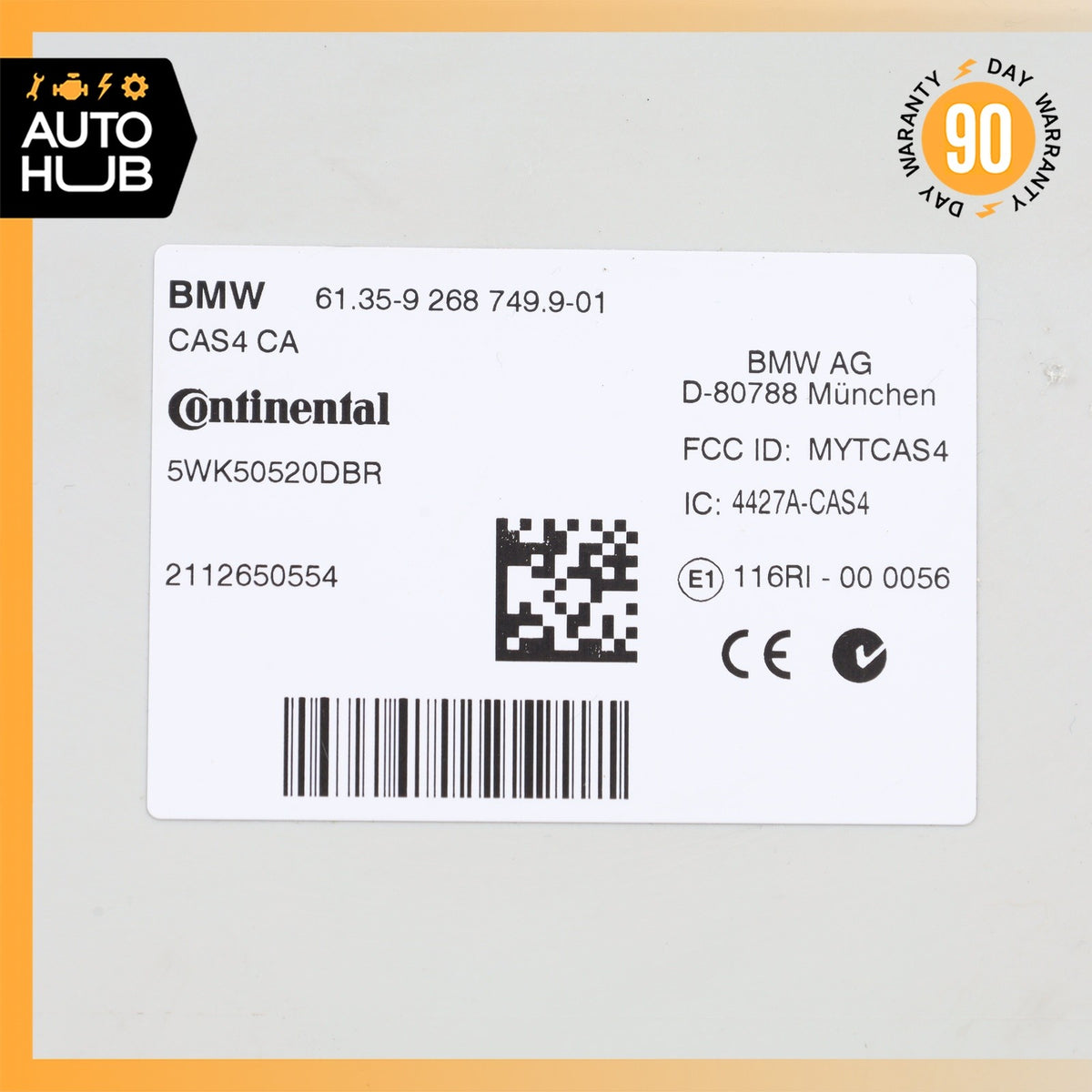 10-19 BMW F10 550i 650i Anti Theft Locking Control Module Unit Computer CAS OEM - photo 7