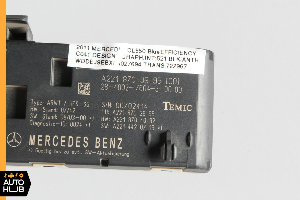 07-14 Mercedes W221 CL550 S550 Trunk Release Remote Open Close Module Unit OEM - photo 9