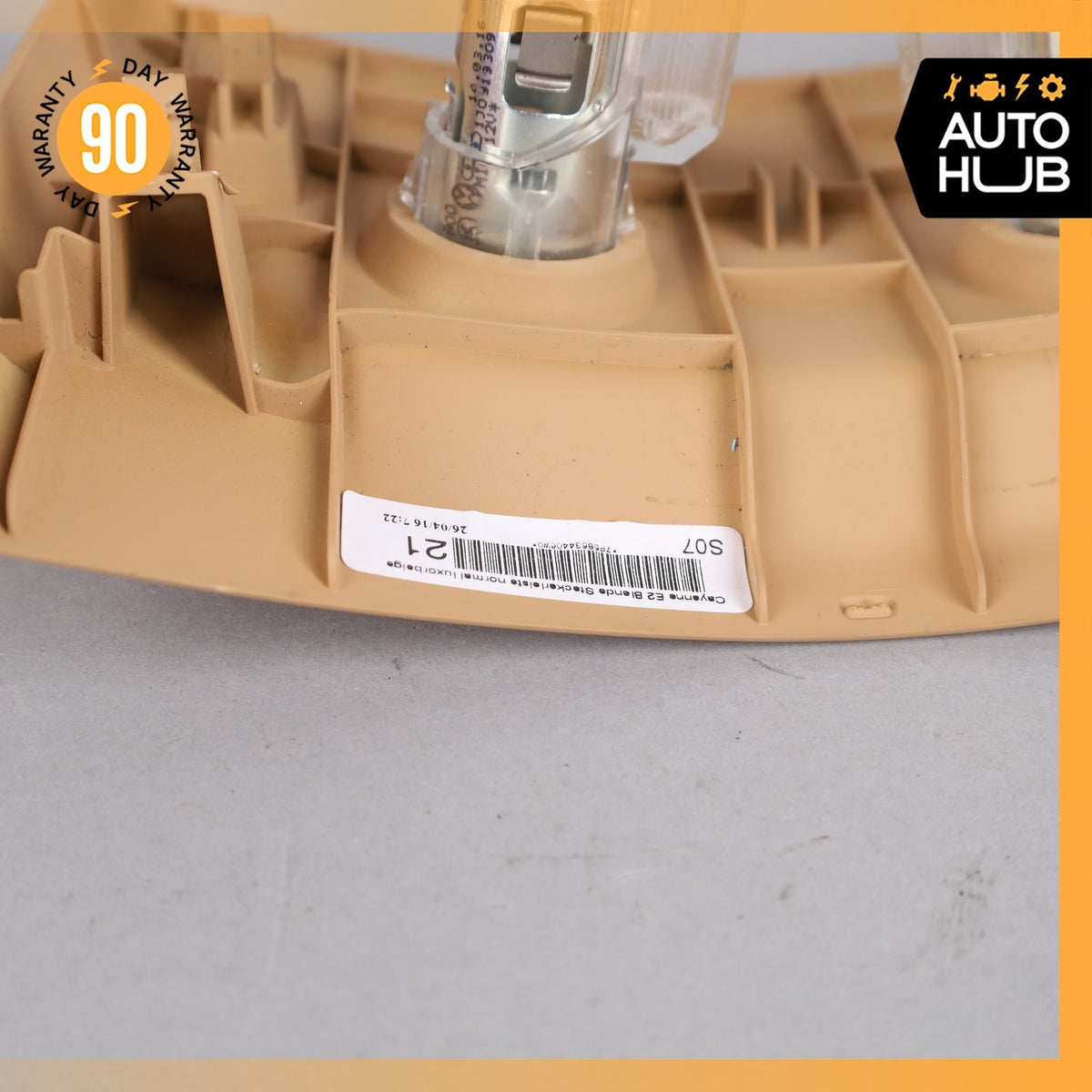 11-18 Porsche Cayenne 958 Rear Center Console Trim Panel Beige OEM - photo 6