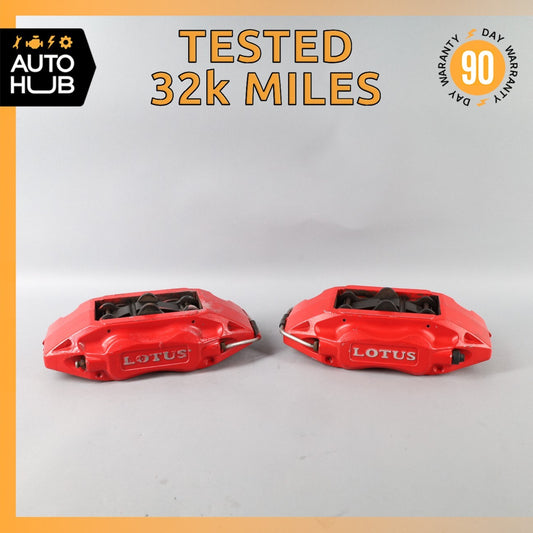 10-14 Lotus Evora Rear Left & Right Brake Caliper Calipers Red Set of 2 OEM 32k - photo 1
