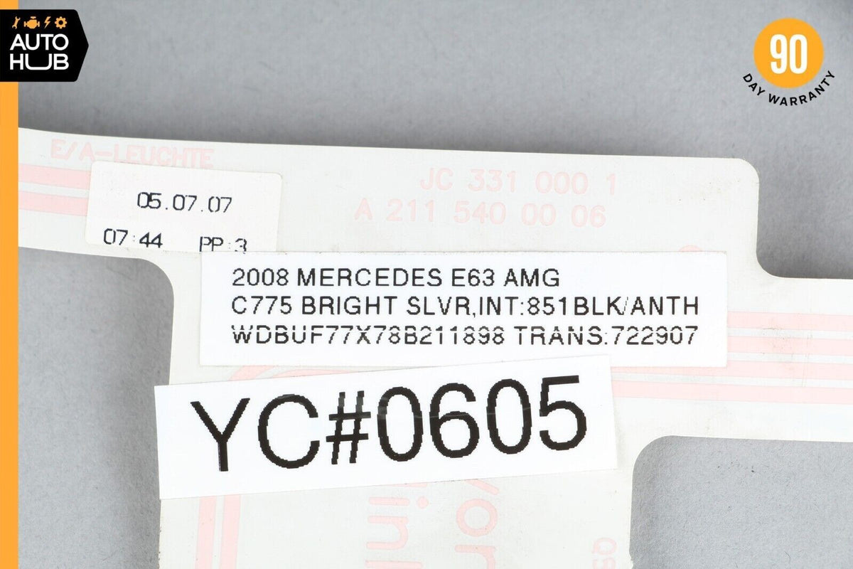 03-09 Mercedes W211 E63 AMG E550 Front Left Driver Door Wire Harness OEM - photo 12