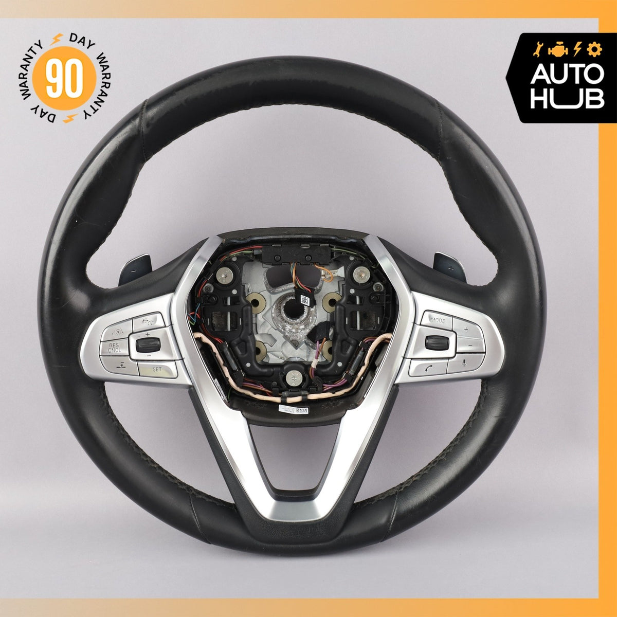 16-22 BMW G12 740i 840i 540i M Sport Steering Wheel Black 32306871736 OEM - photo 1