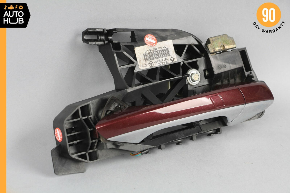 07-13 Mercedes W221 S550 S63 Rear Right Exterior Door Handle Keyless Go Red OEM - photo 1