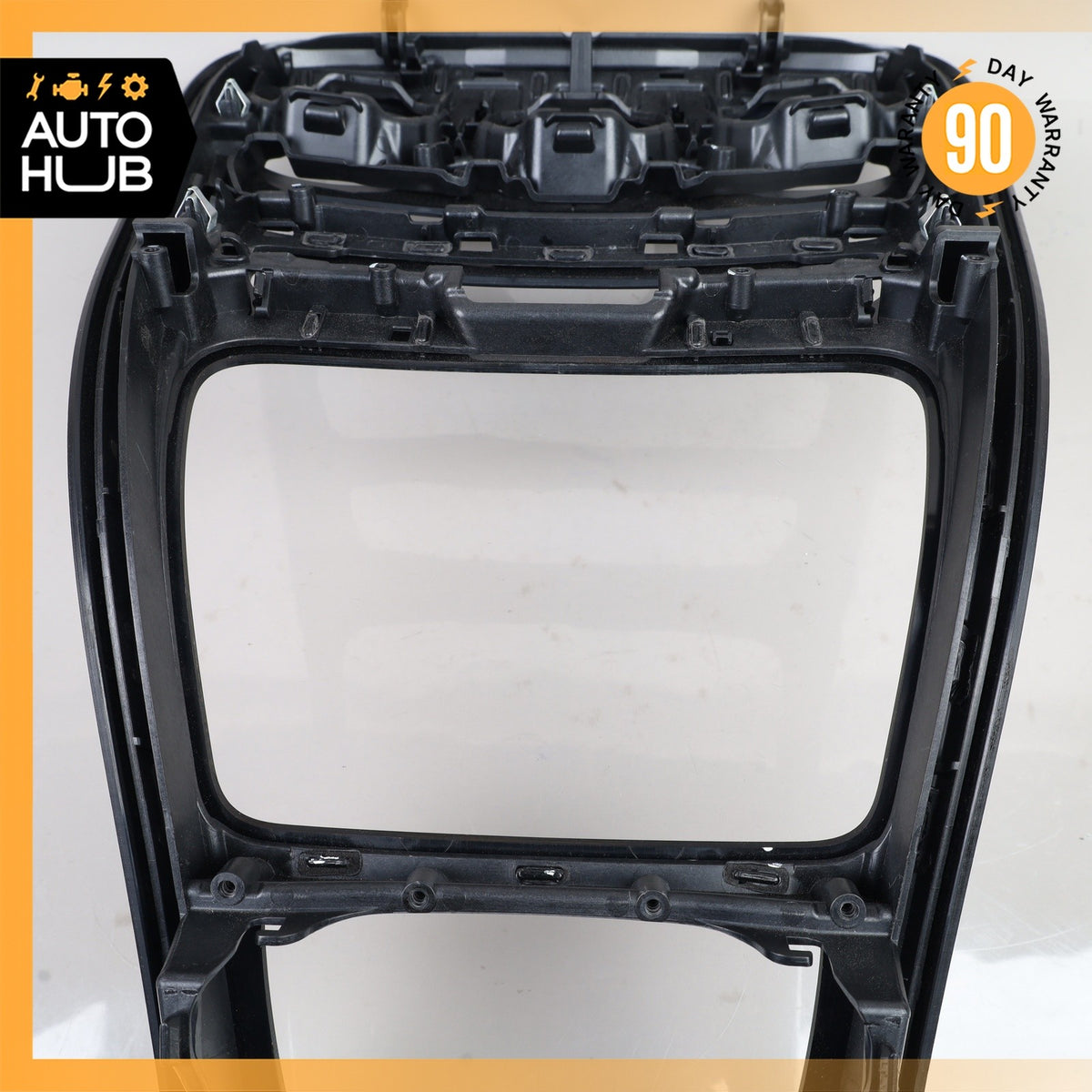 15-16 Mercedes W205 C300 C350e C400 Center Console Trim Black Ash Wood OEM - photo 12