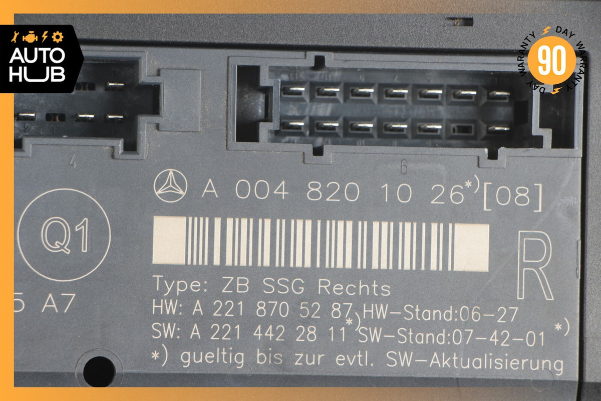 07-13 Mercedes W221 S550 S400 Front Right Side Under Seat Control Unit OEM - photo 8