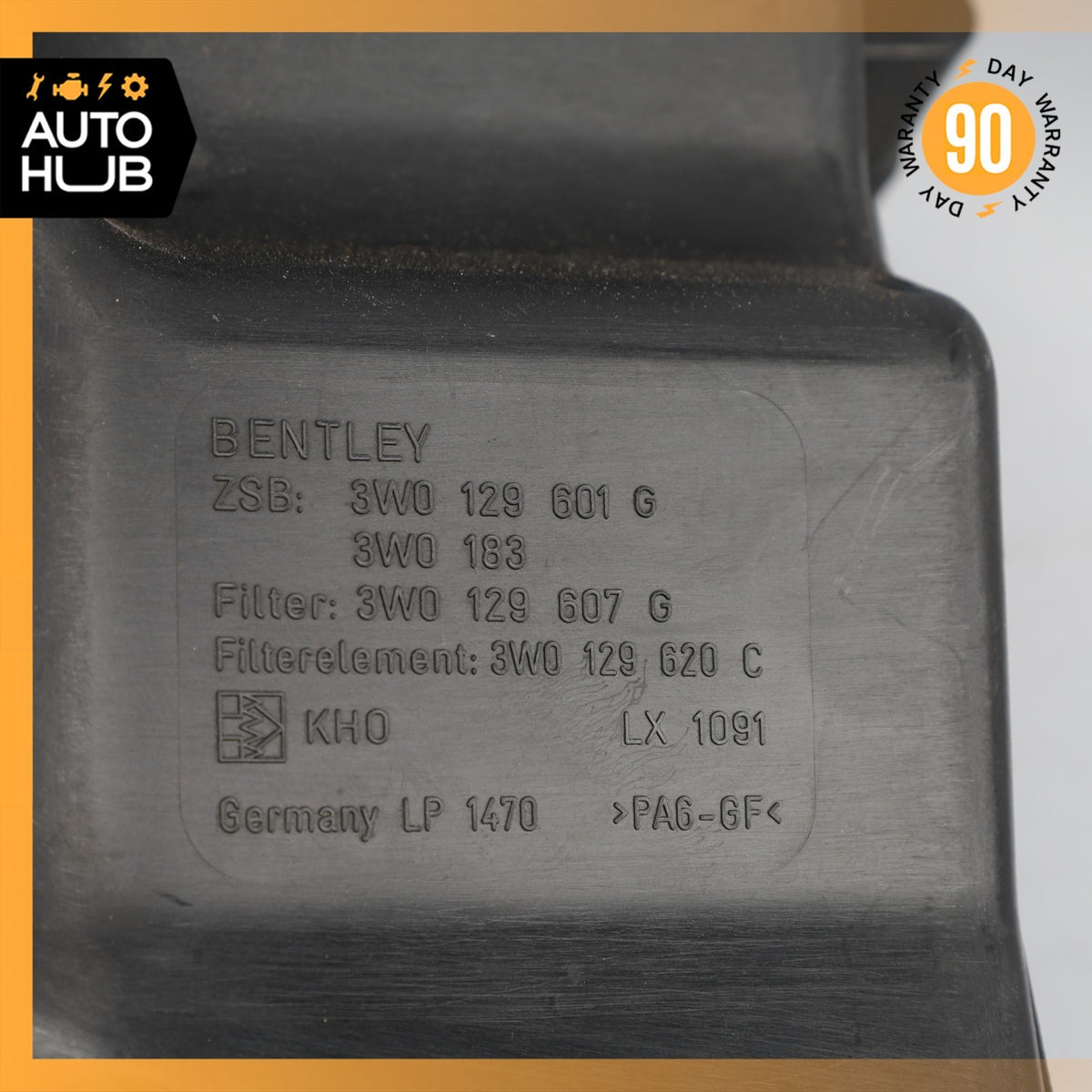 03-13 Bentley Continental GT Left Side Air Intake Cleaner Box OEM - photo 15
