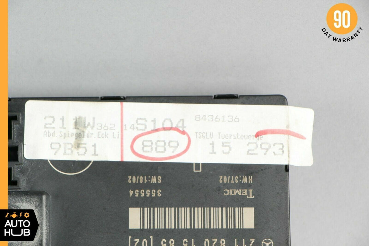 03-09 Mercedes W211 E55 E500 Front Left Side Door Control Module 2118201585 OEM - photo 3