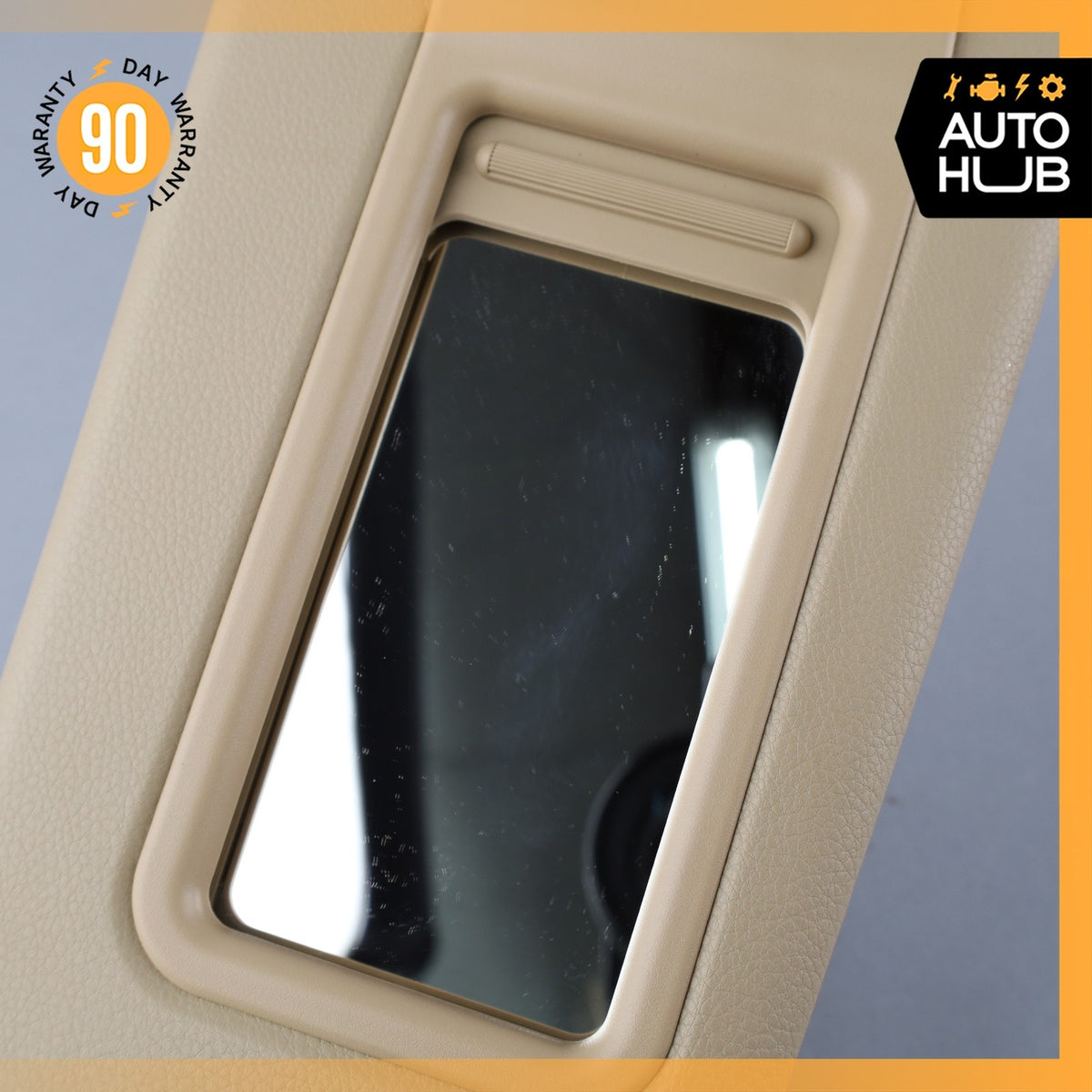 13-15 BMW E84 X1 Left Driver Side Sunvisor Sun Visor Beige OEM 72k - photo 9