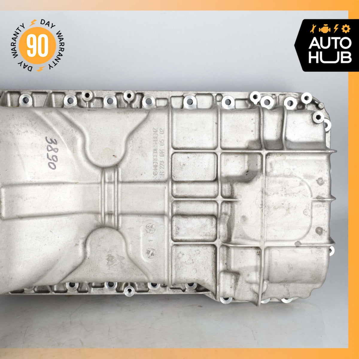 07-12 Mercedes R230 SL550 CLS550 E550 CLK550 Upper & Lower Oil Pan Section OEM - photo 4