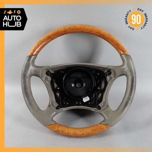 00-06 Mercedes W215 CL500 S600 S500 Driver Steering Wheel Wood 2204600603 OEM - photo 1