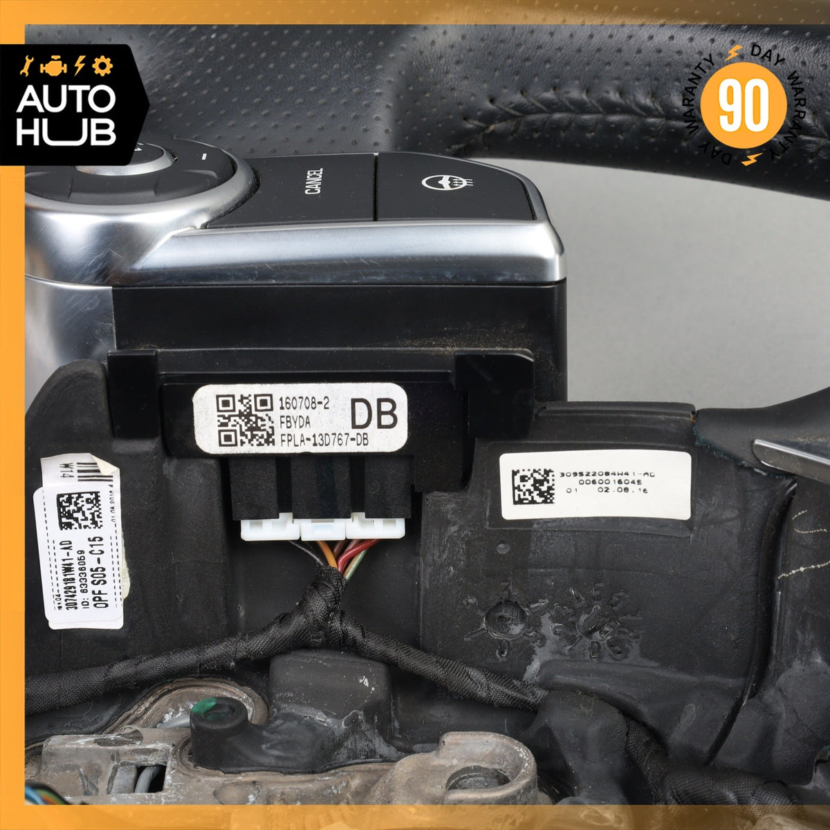 14-22 LR Range Rover Sport L494 Leather Heated Steering Wheel w/ Switches OEM - photo 12
