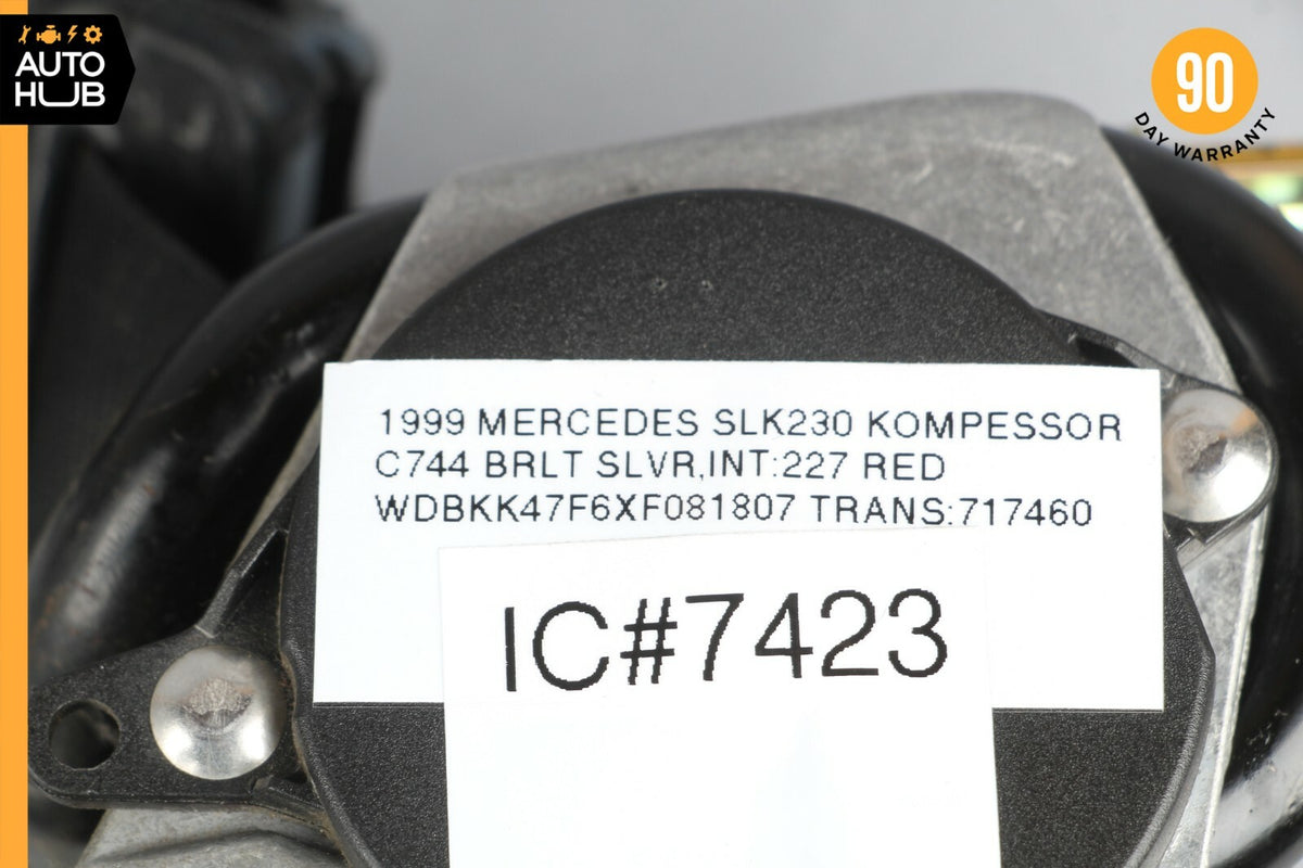 99-04 Mercedes R170 SLK230 SLK320 Right Passenger Seat Belt Seatbelt Black OEM - photo 9