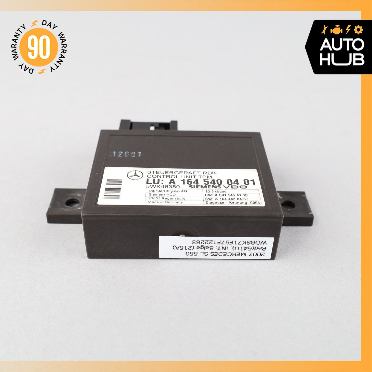 06-13 Mercedes R230 SL550 CL550 R350 TPMS Tire Pressure Control 1645400401 OEM - photo 1