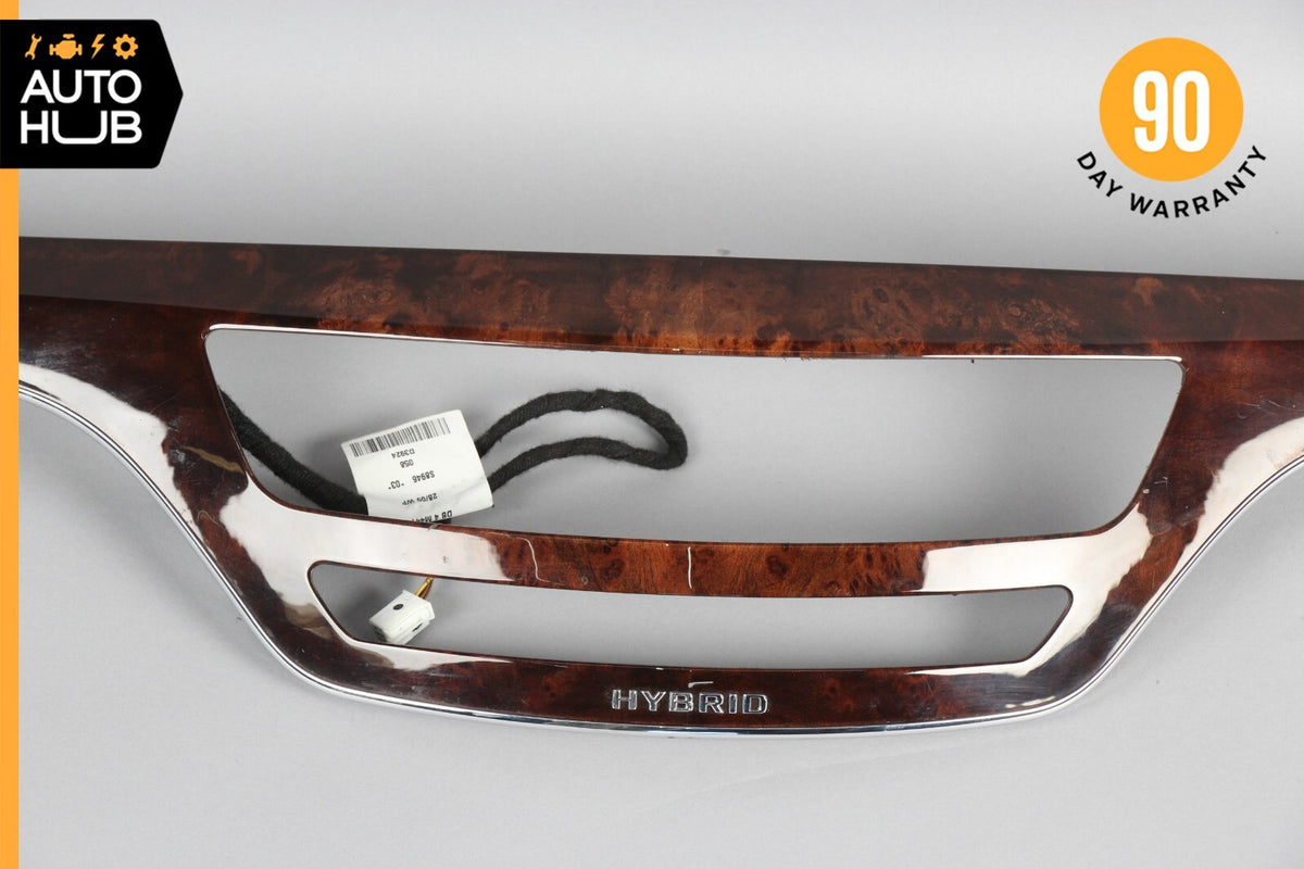 10-13 Mercedes W221 S400 Hybrid Center Dashboard Dash Trim Molding Wood OEM - photo 4
