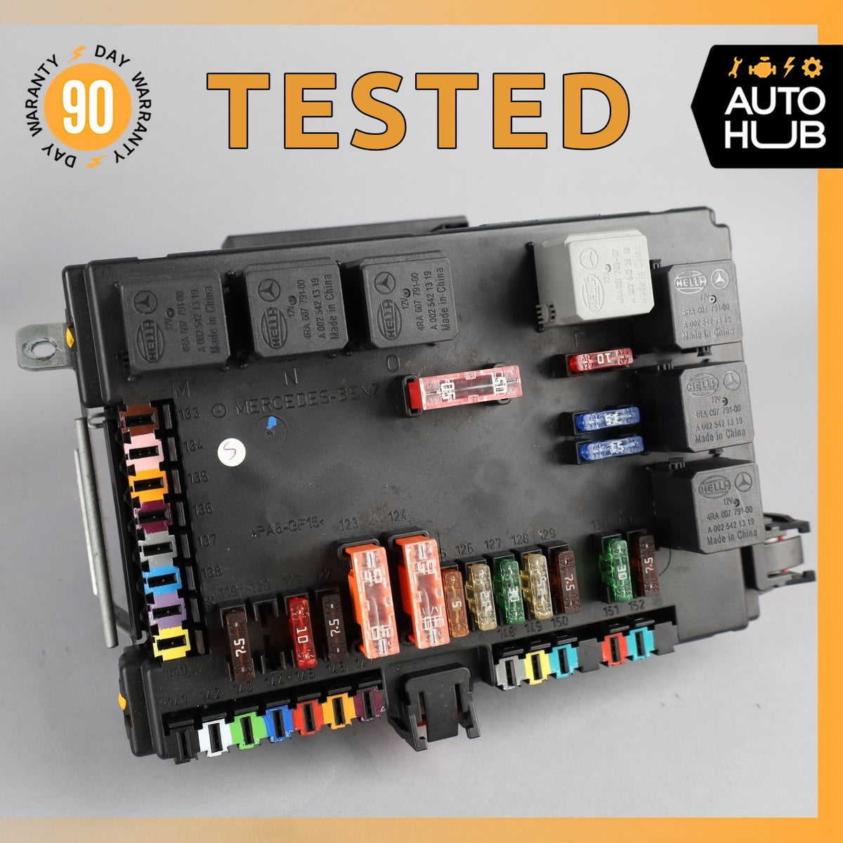 07-09 Mercedes W221 S63 S450 CL550 Rear Trunk Fuse Box Module 2215402550 OEM - photo 1