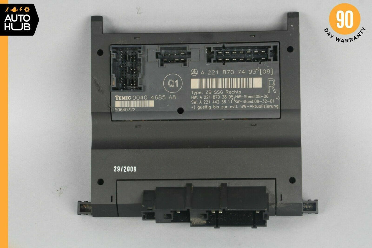 07-13 Mercedes W221 S550 S400 S350 Front Right Side Under Seat Control Unit OEM - photo 5