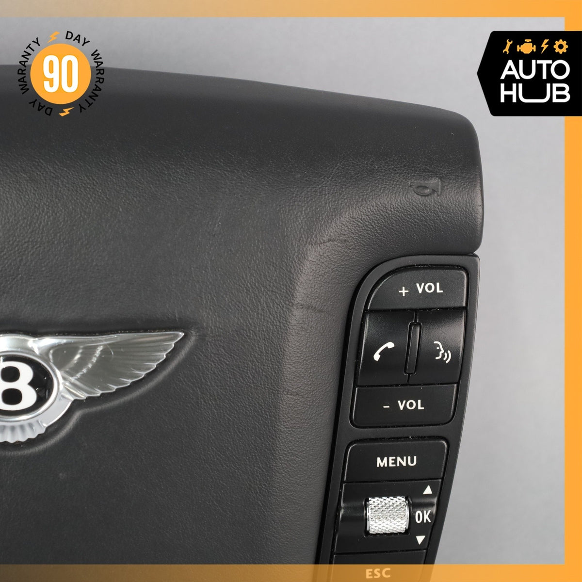 03-13 Bentley Continental Flying Spur GTC Driver Steering Wheel Airbag OEM - photo 4