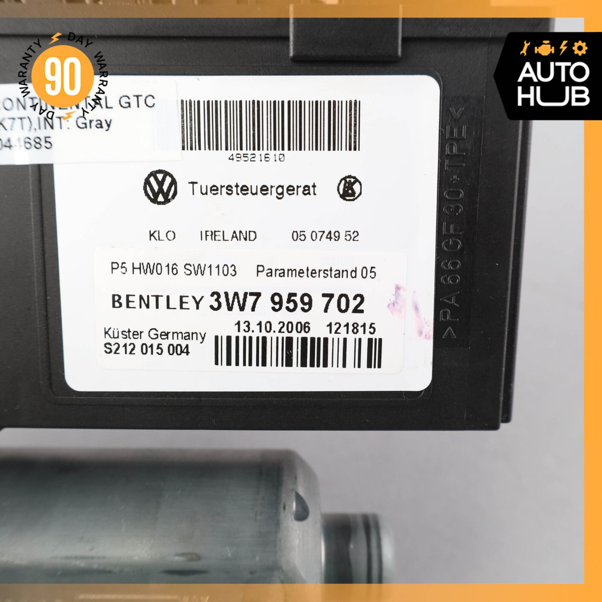07-11 Bentley Continental GTC Front Right Side Door Window Regulator Motor OEM - photo 9