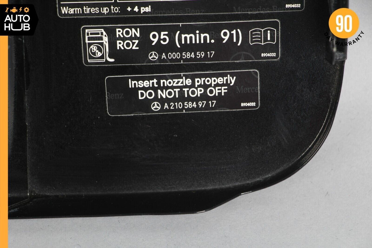 03-09 Mercedes W211 E350 E55 AMG E550 Sedan Fuel Gas Tank Lid Door Black OEM - photo 10
