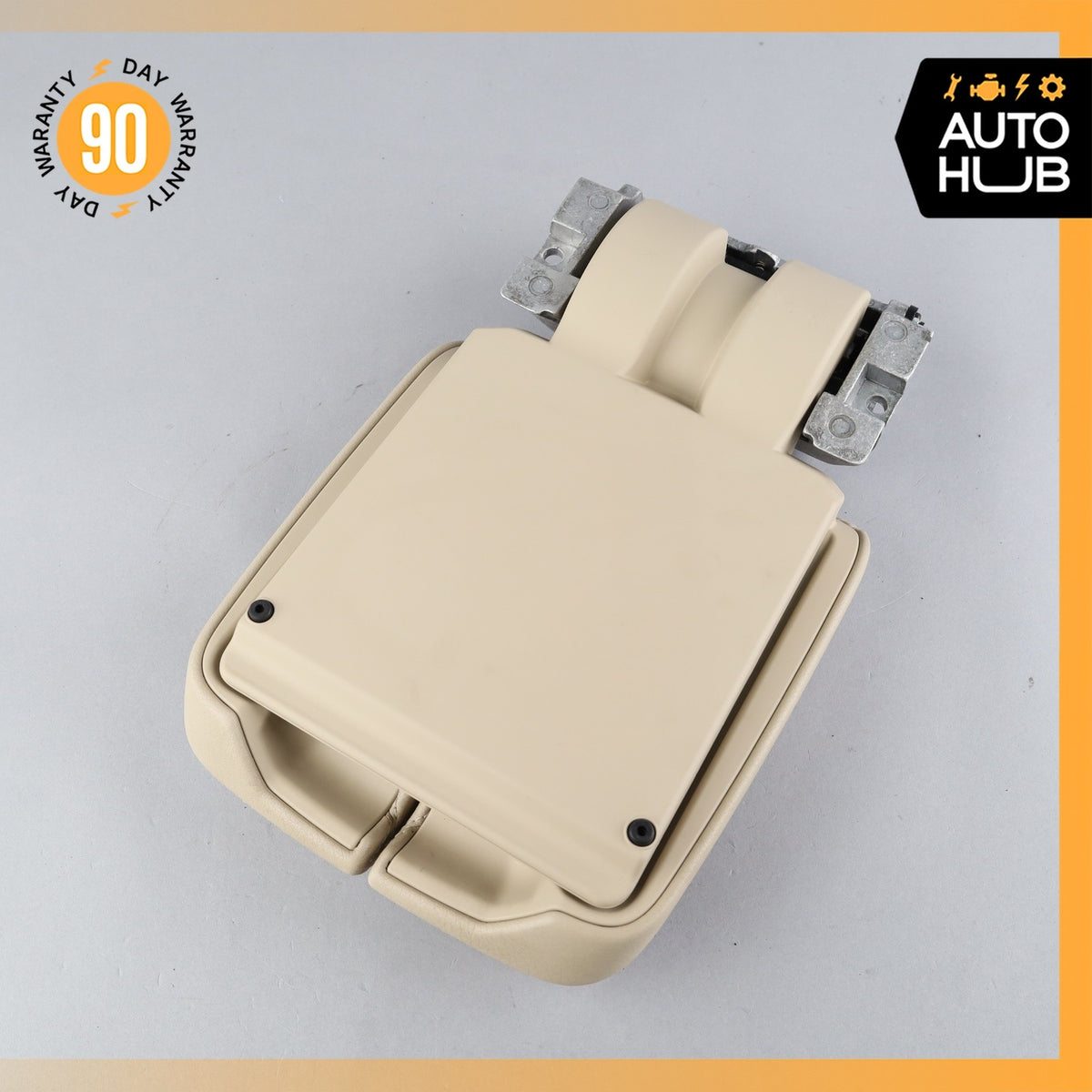 17-19 Audi 4M Q7 Front Center Console Armrest Arm Rest Beige OEM 87k - photo 12