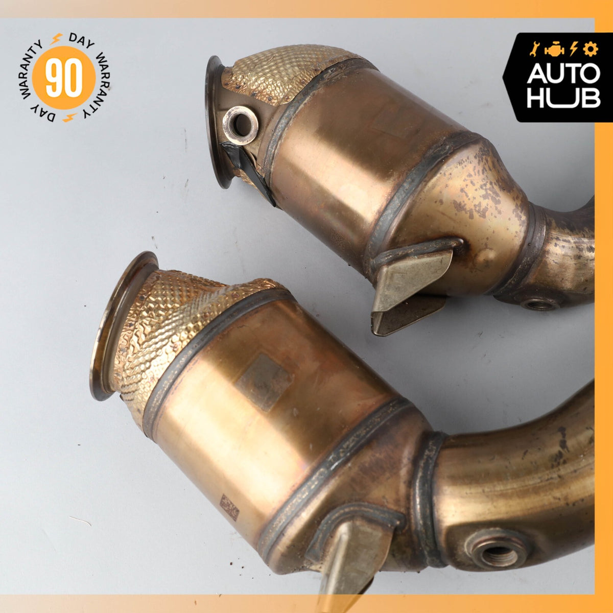 Porsche Cayenne 958 GTS S Front Engine Exhaust Downpipe Left & Right Set OEM 39k - photo 8