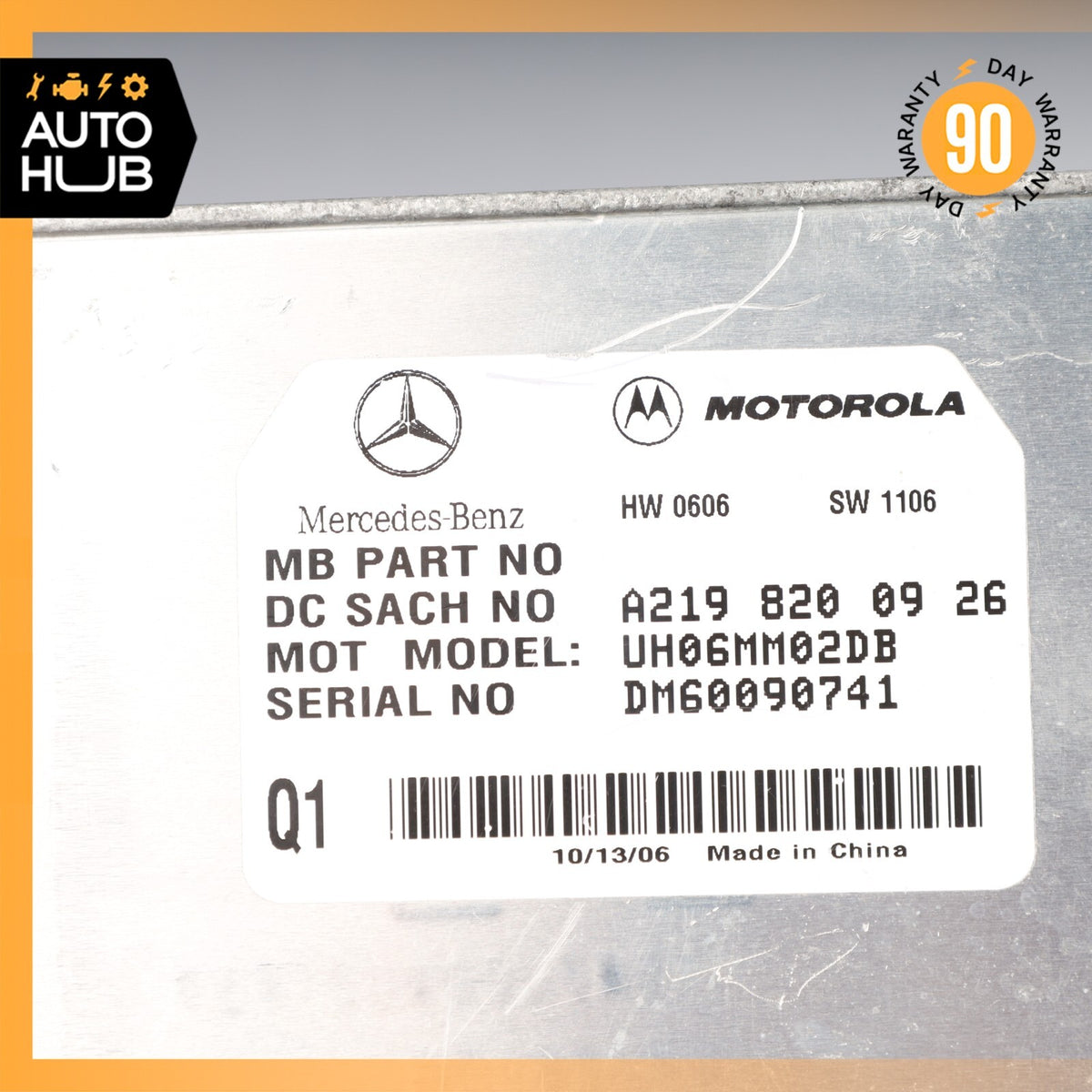 06-12 Mercedes R230 SL550 E350 Communication Control Module 2198200926 OEM - photo 7