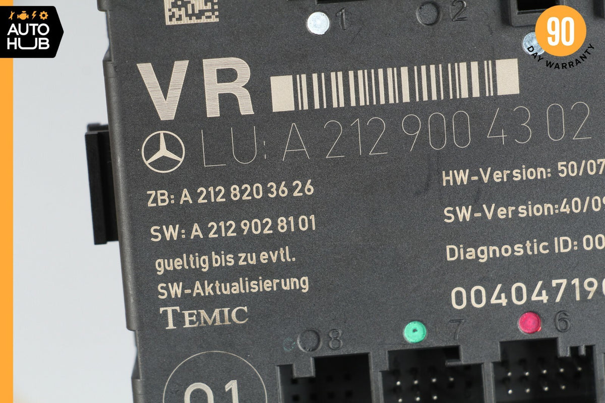 08-17 Mercedes W212 E350 C250 Front Right Side Door Control Module 2129004302 - photo 6