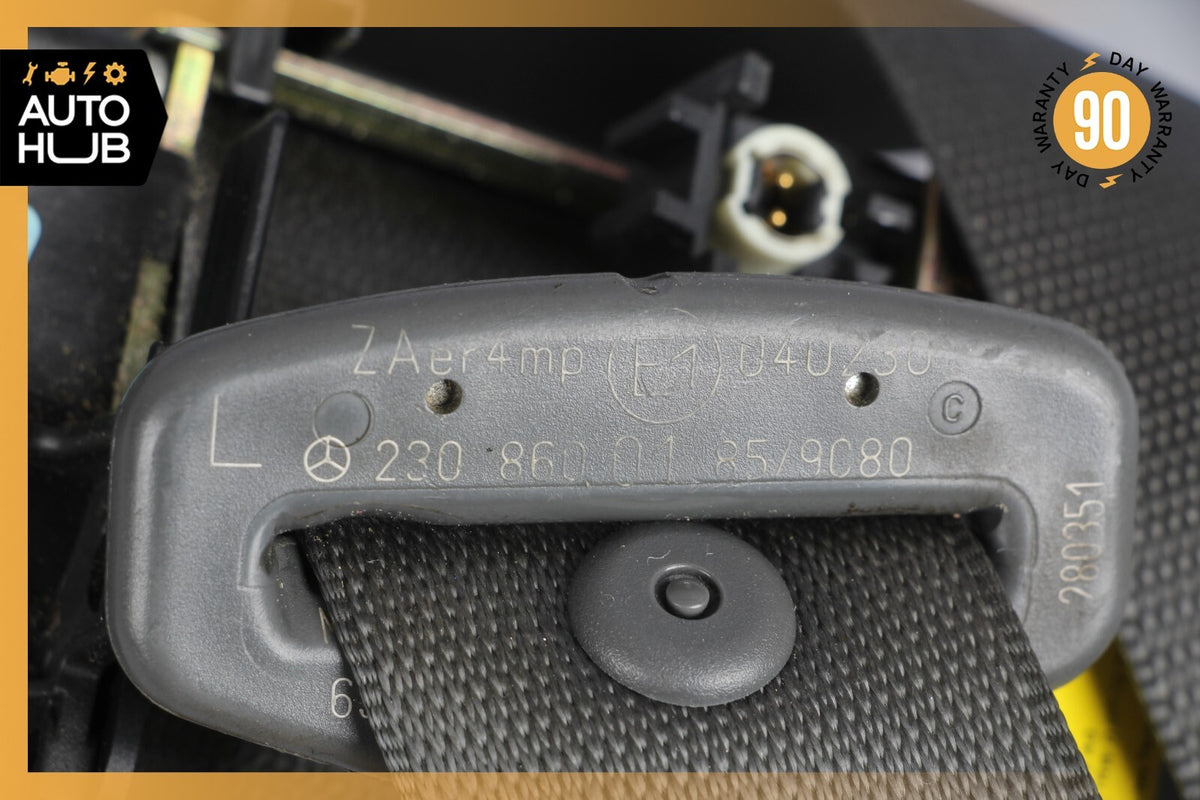 03-06 Mercedes R230 SL500 SL55 AMG Left Side Seat Belt Retractor Charcoal OEM - photo 8