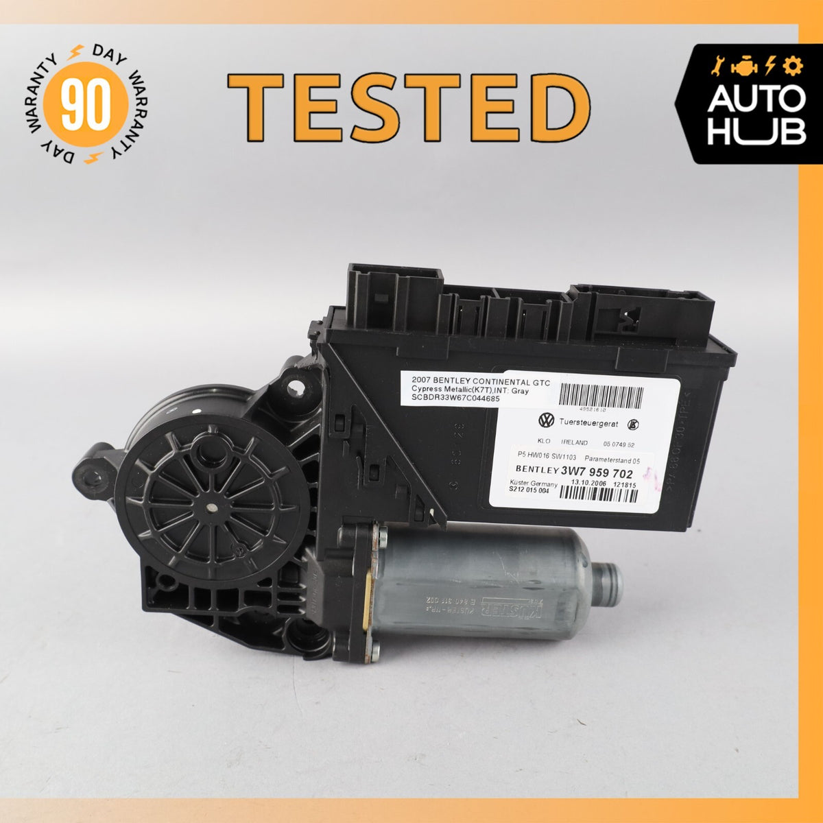07-11 Bentley Continental GTC Front Right Side Door Window Regulator Motor OEM - photo 1