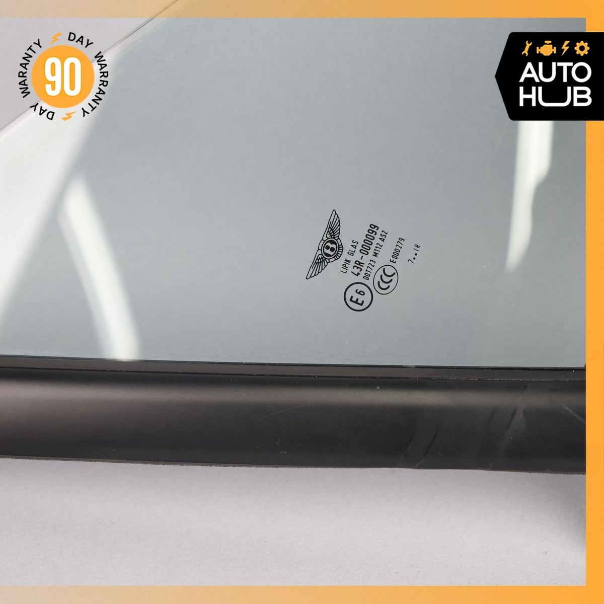 07-18 Bentley Continental GTC Front Right Side Door Vent Window Glass OEM - photo 7