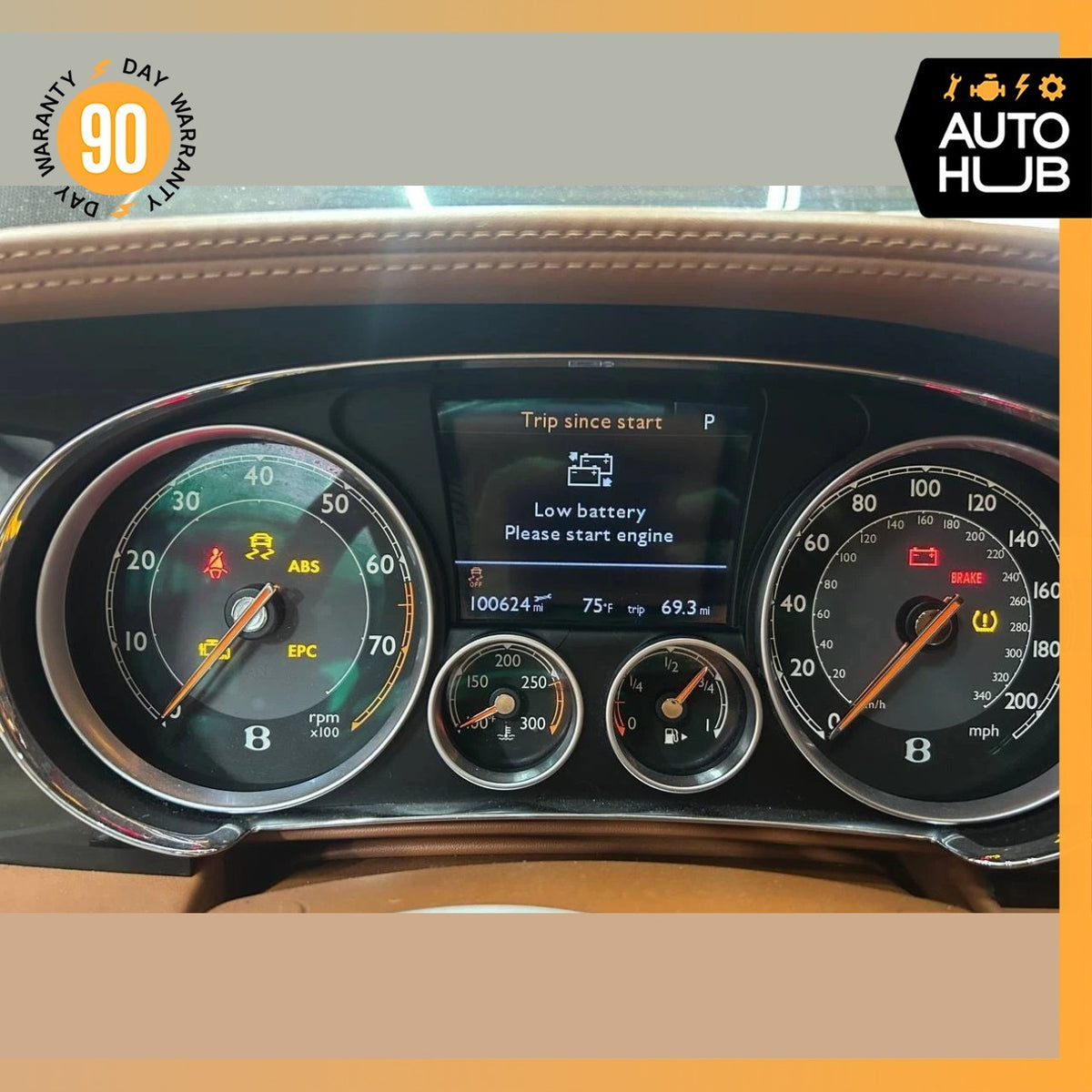 2015 Bentley Continental GT GTC Instrument Cluster Speedometer OEM 100k - photo 2