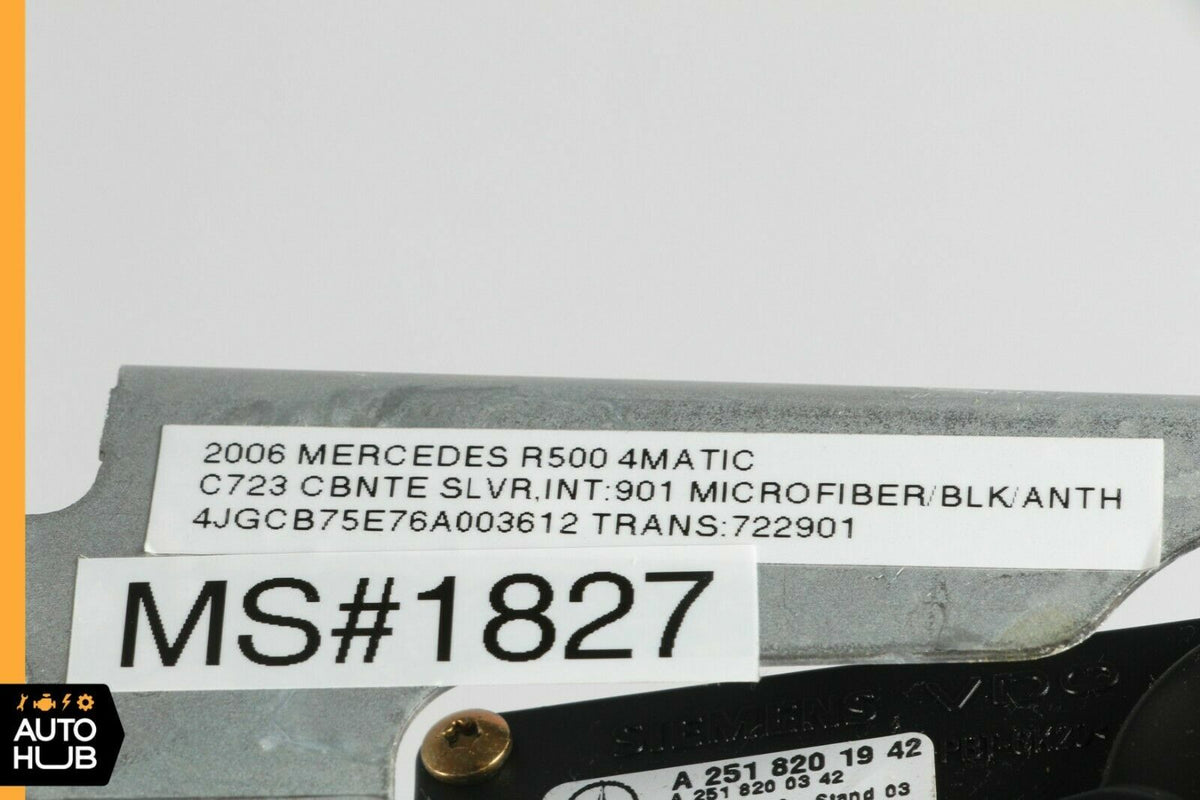 06-13 Mercedes W251 R350 R500 Rear Left Side Quarter Window Motor 2518201942 OEM - photo 10