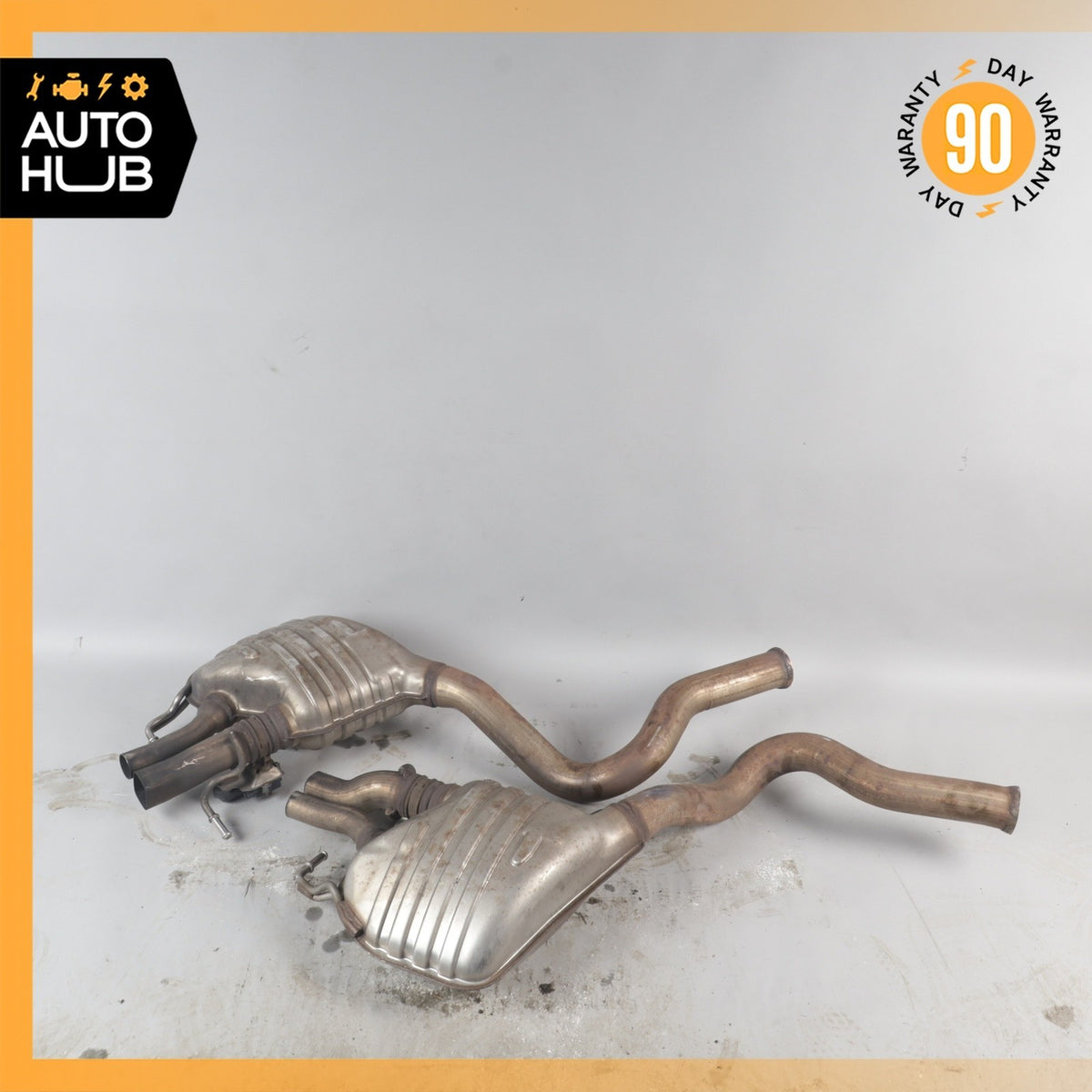 17-18 Mercedes W205 C63 AMG M177 Exhaust Muffler Mufflers w/ Valves OEM 64k - photo 14