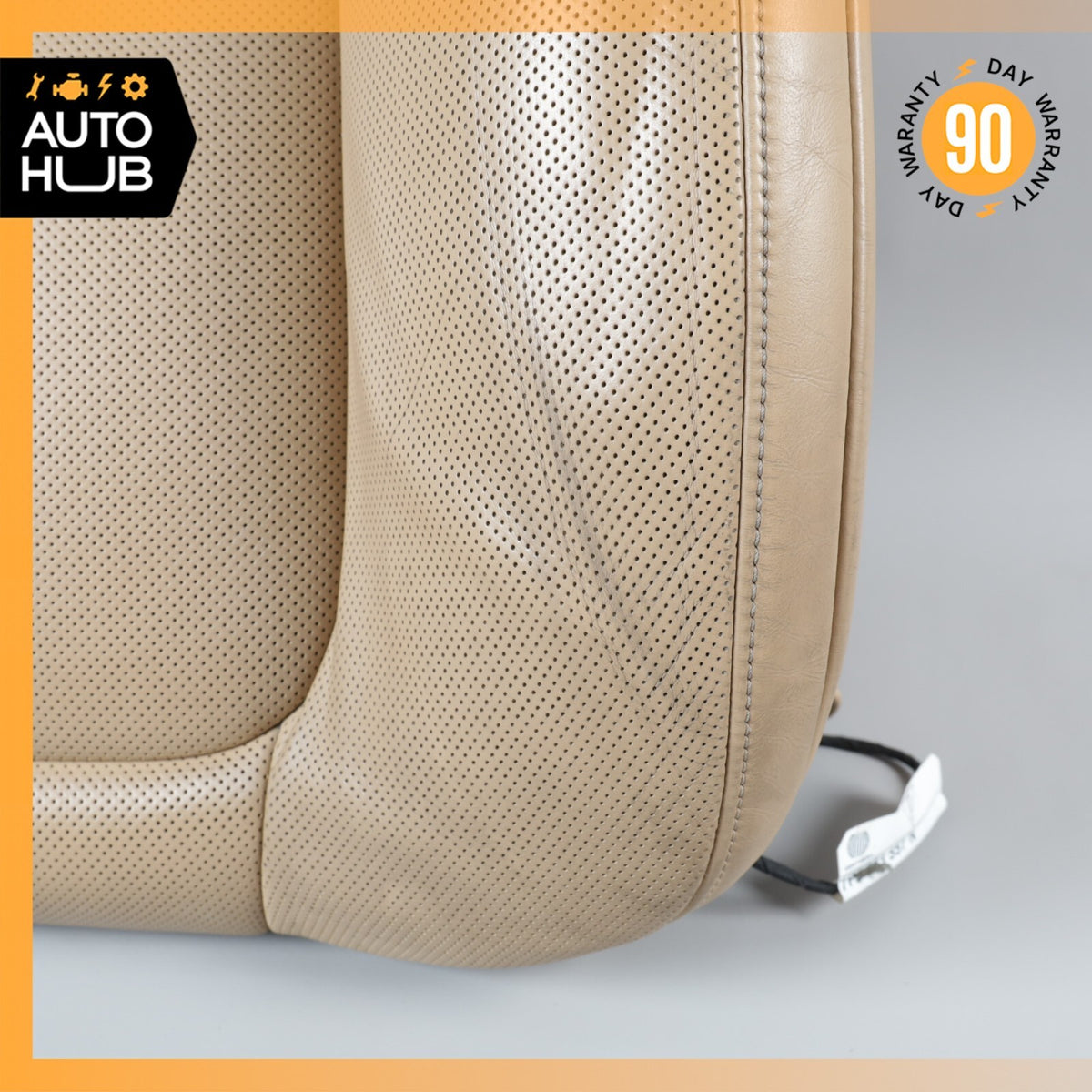15-18 Porsche Macan S 95B Front Left Side Seat Upper Cushion Leather Beige OEM - photo 5