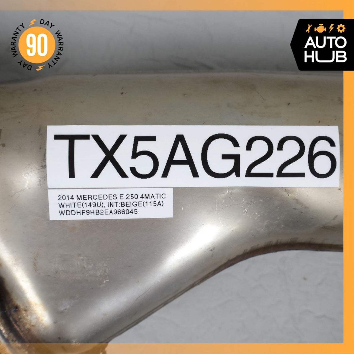 14-16 Mercedes W212 E250 Diesel Exhaust Mid Pipe Center Resonator Silencer OEM - photo 13