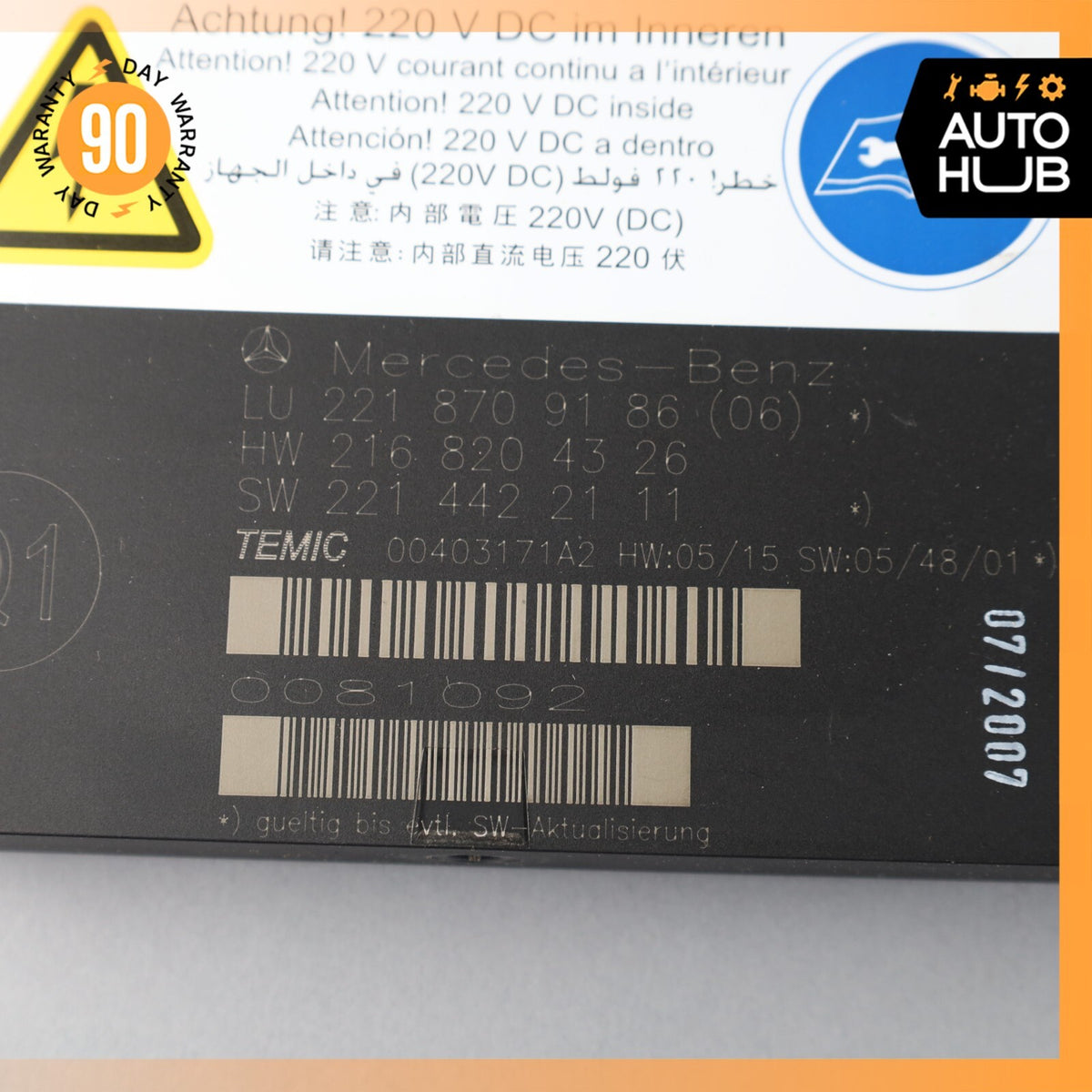 07-10 Mercedes W216 CL600 Front Left or Right Seat Contour Control Module OEM - photo 7